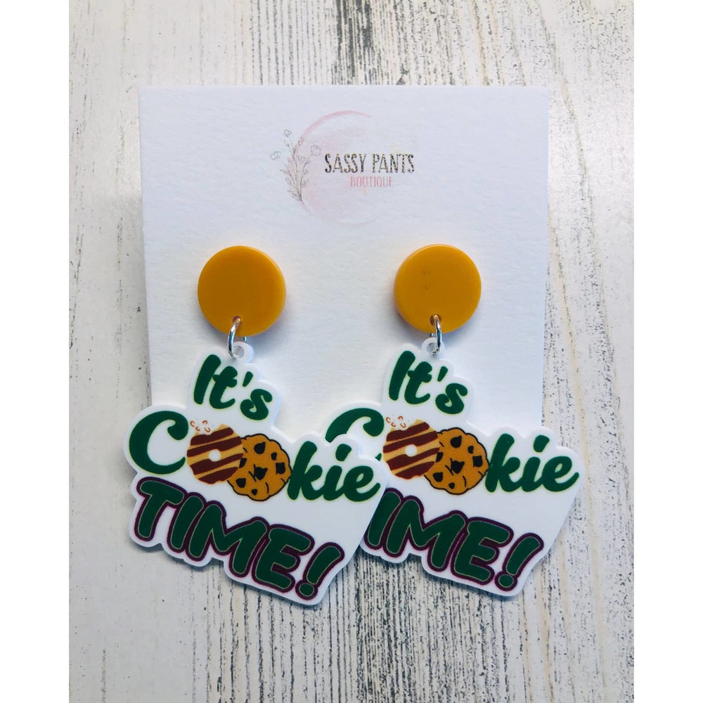 It's Cookie Time Girl Scout Earrings New